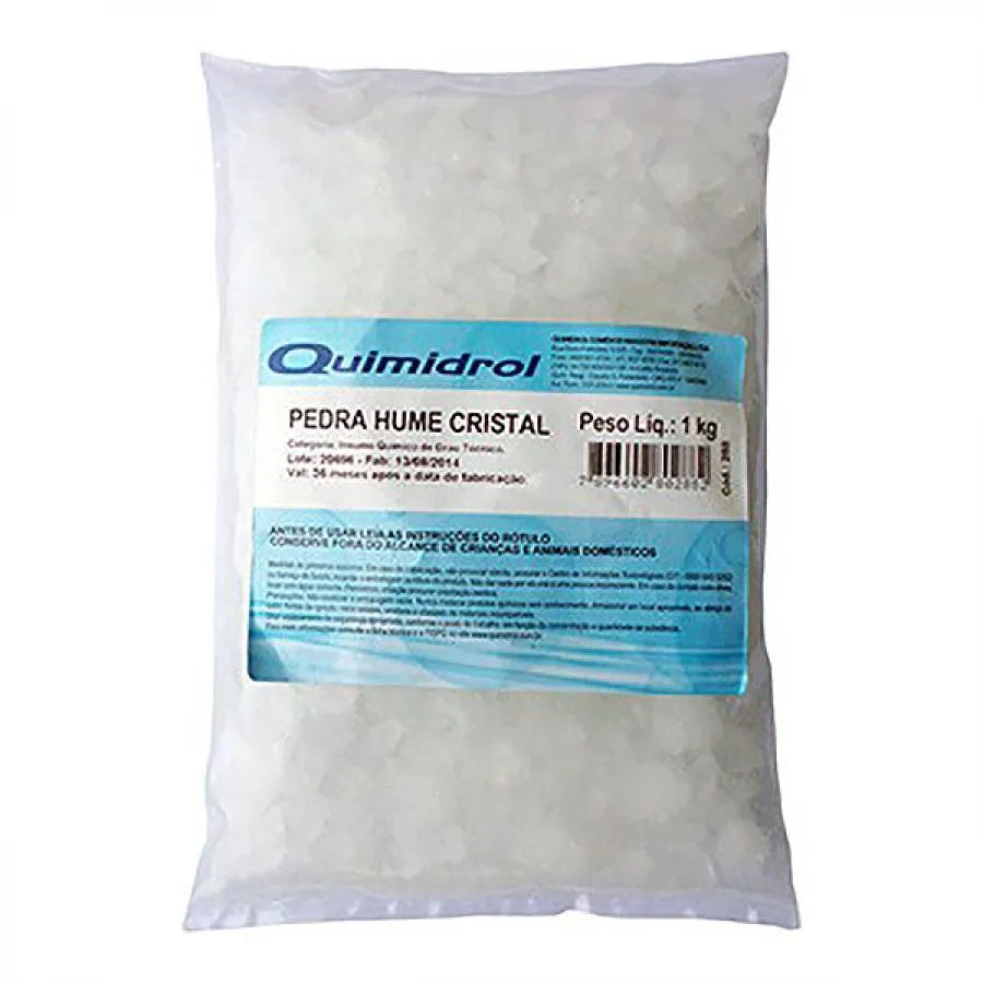 Pedra Hume Cristal Quimidrol 1kg