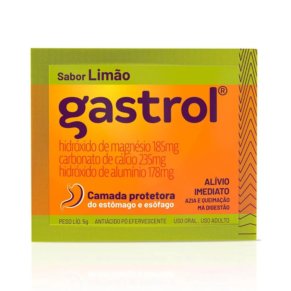 Antiácido Gastrol Pó Efervescente Limão Sachet 5g