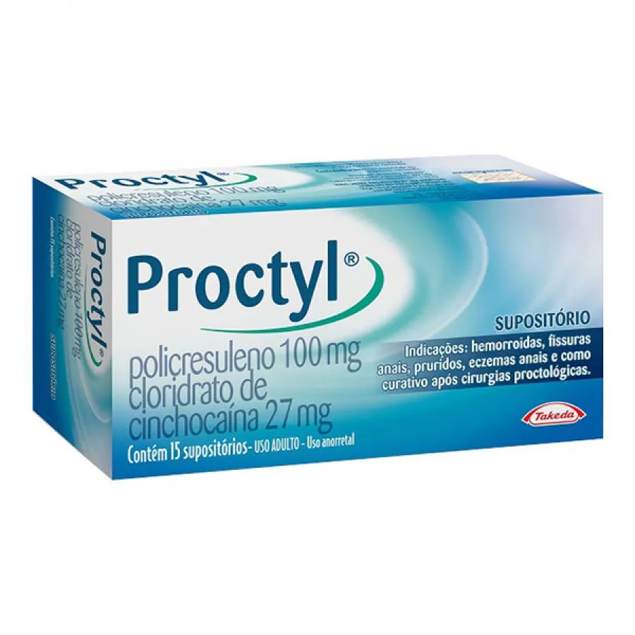 Proctyl Supositório 15 Unidades