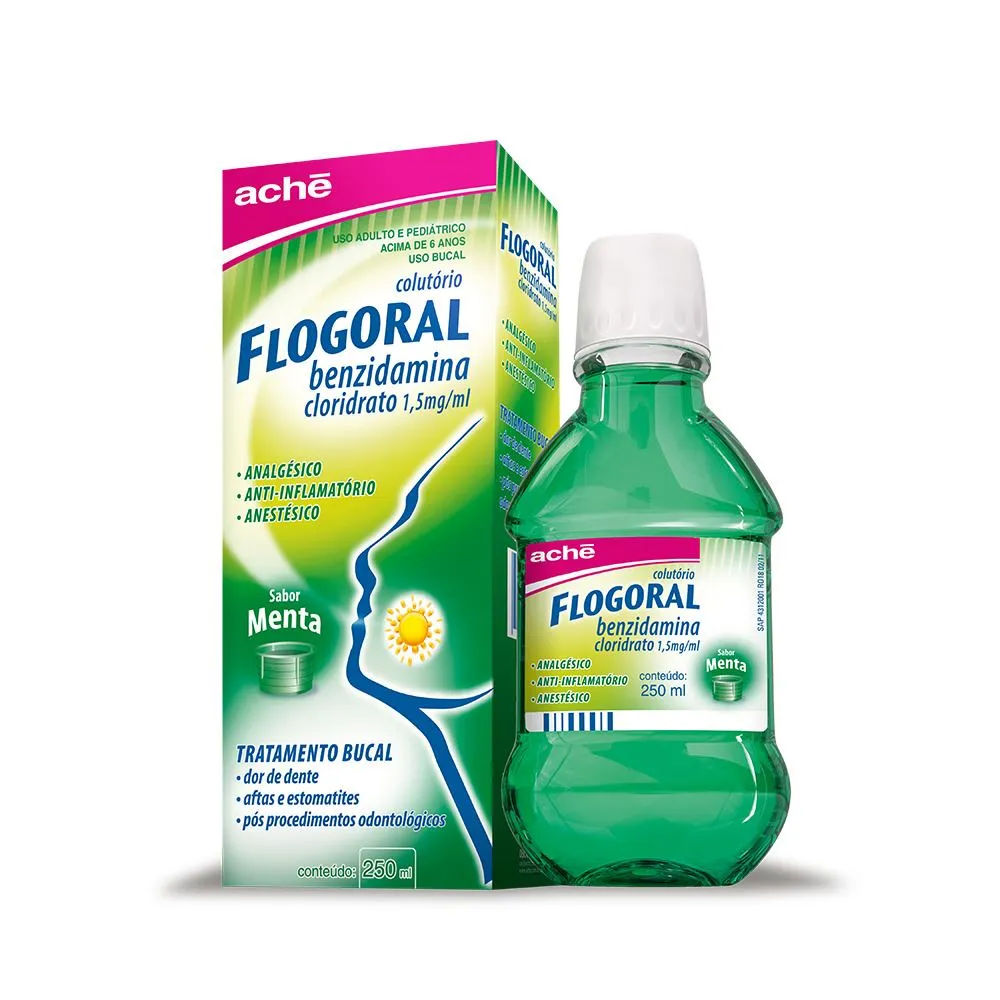 Flogoral Colutório 250ml Menta Aché