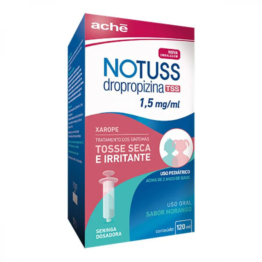 Notuss Dropropizina 1,5mg/ml Sabor Morango Xarope 120ml
