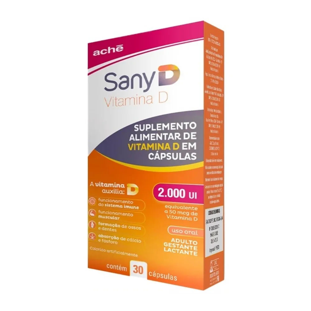 Sany D Vitamina D Colecalciferol 2 000UI 30 cápsulas