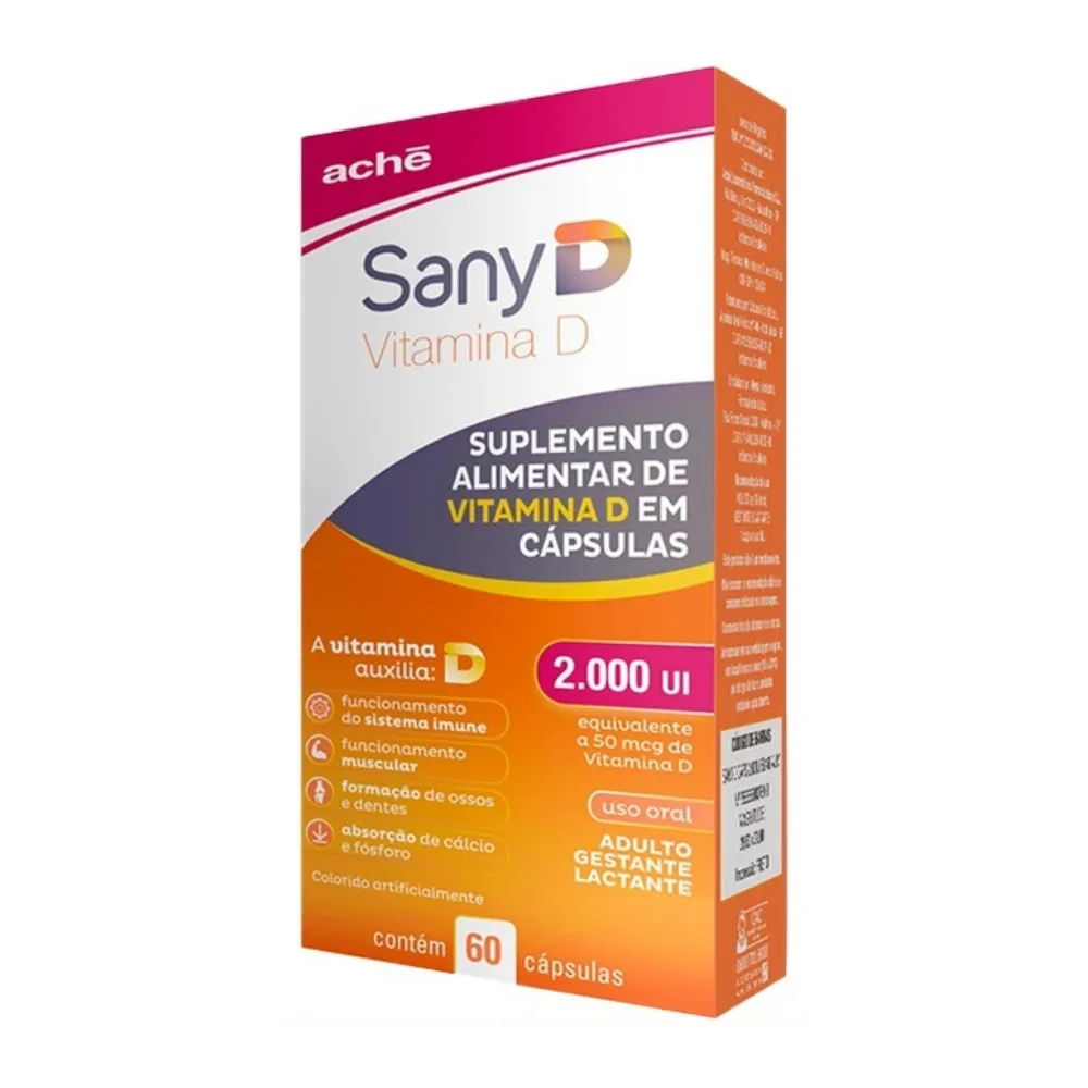 Sany D Vitamina D Colecalciferol 2 000UI 60 cápsulas