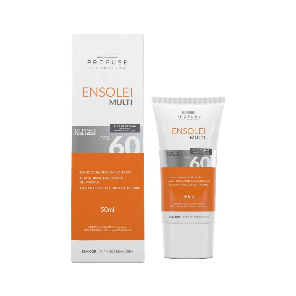 Protetor Solar Facial FPS 60 Profuse Ensolei Multi Sem Cor 50ml