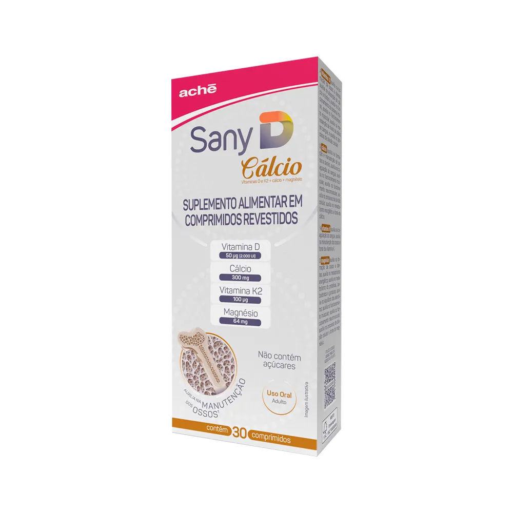 Sany D Vitamina D 2 000UI + Cálcio 300mg 30 comprimidos