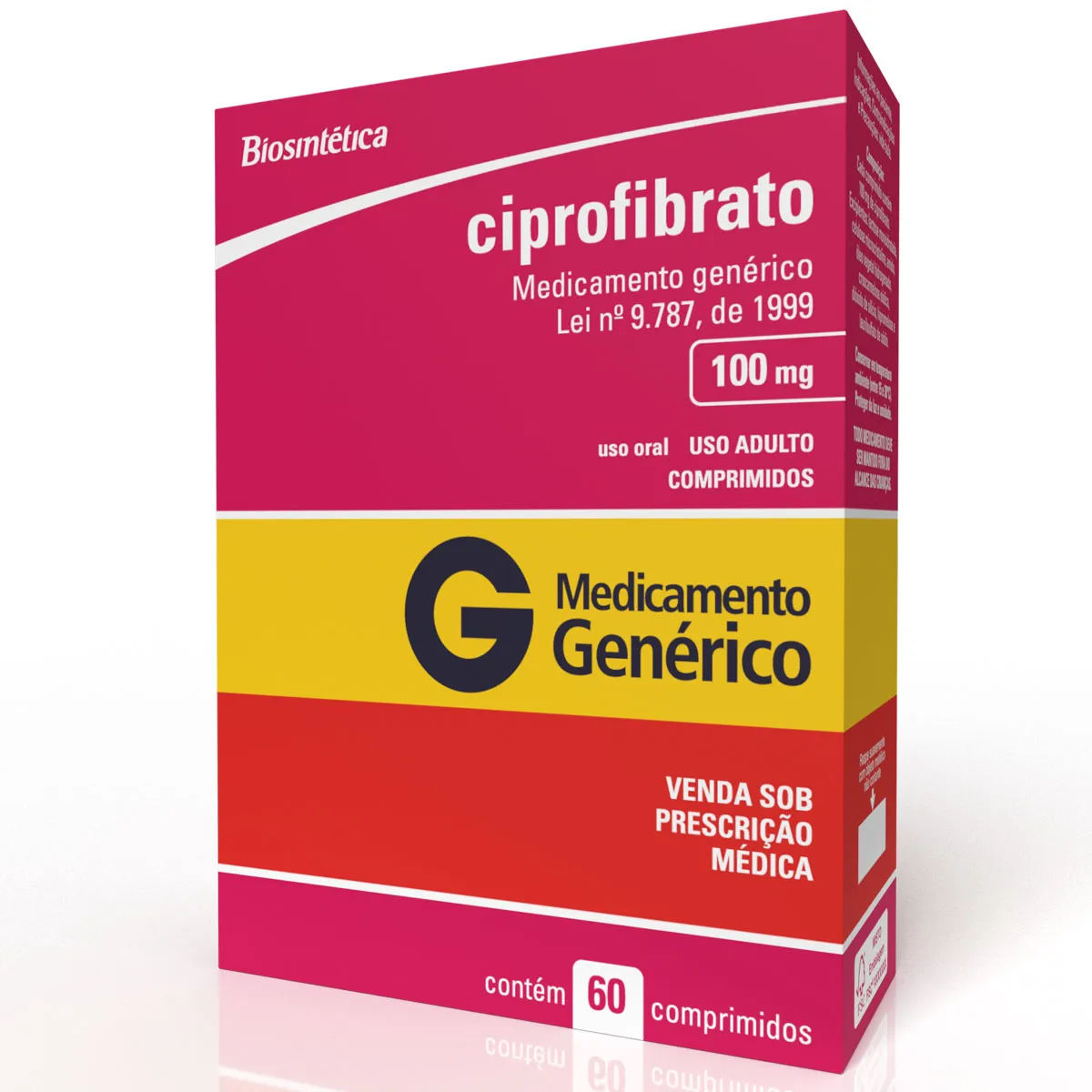 Ciprofibrato 100mg Adulto 60 comprimidos