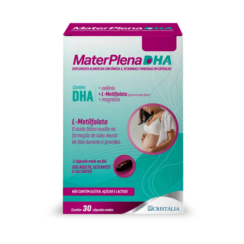 Materplena DHA 30 Cápsulas Cristália
