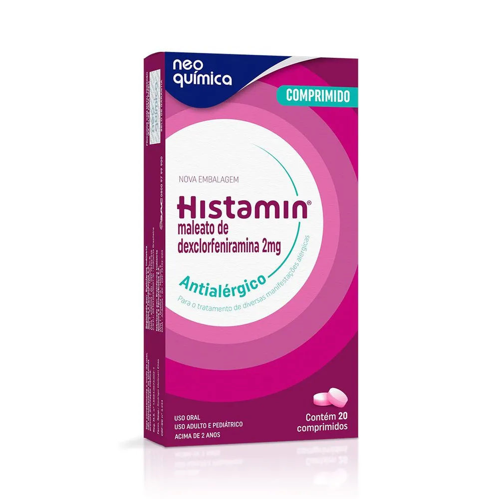 Antialérgico Histamin Caixa 20 comprimidos