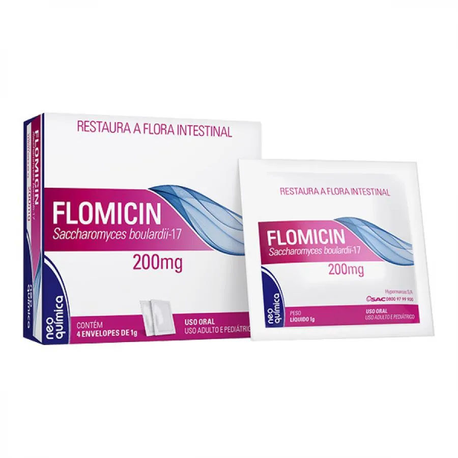 Flomicin 200mg 4 envelopes Neo Química