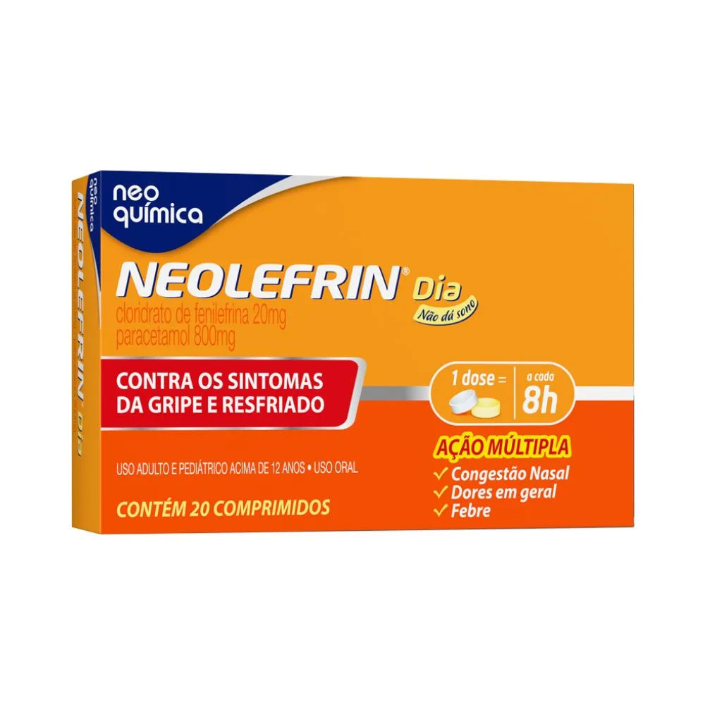 Neolefrin Dia 800mg + 20mg 20 Comprimidos Neo Química