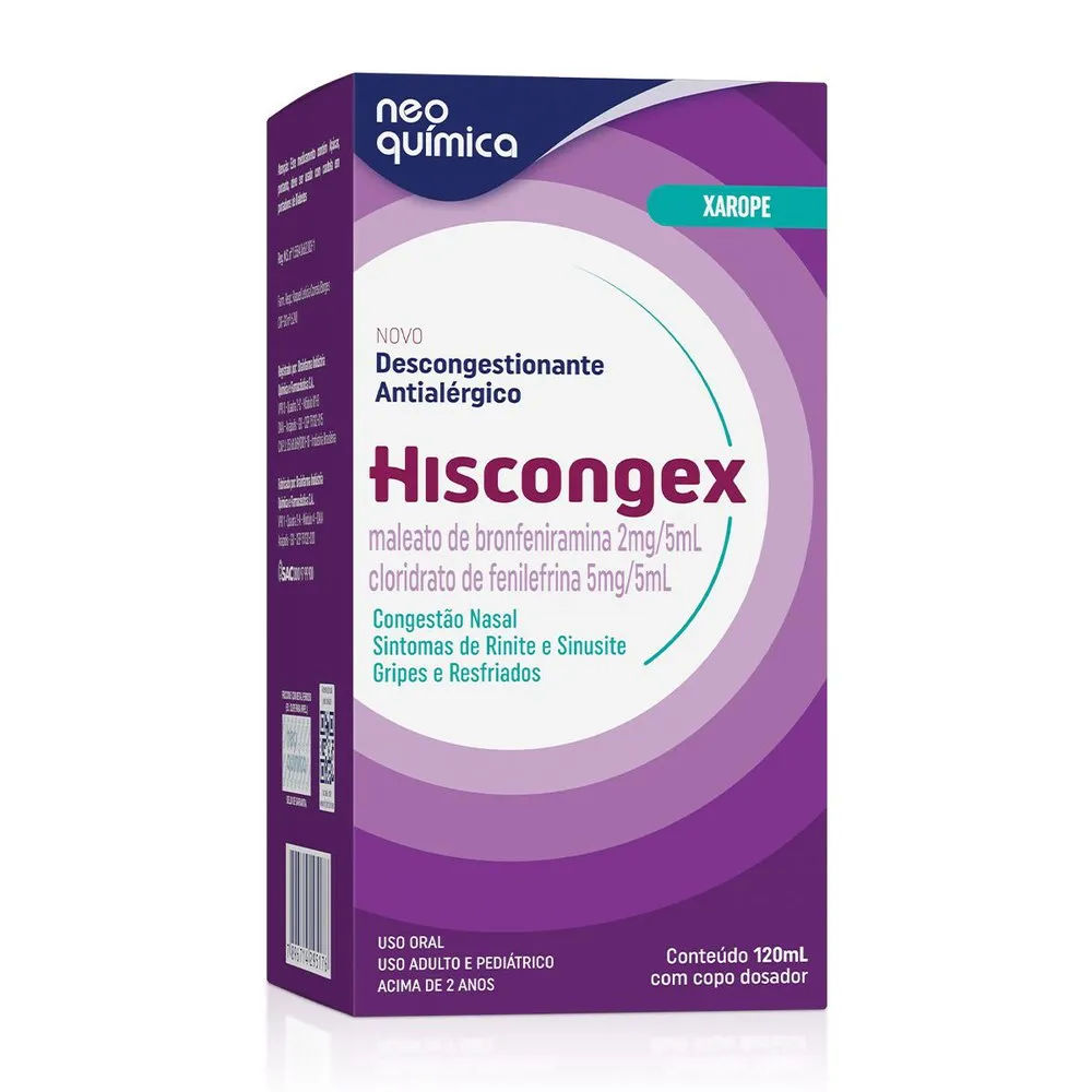 Descongestionante Nasal Hiscongex Xarope 120ml