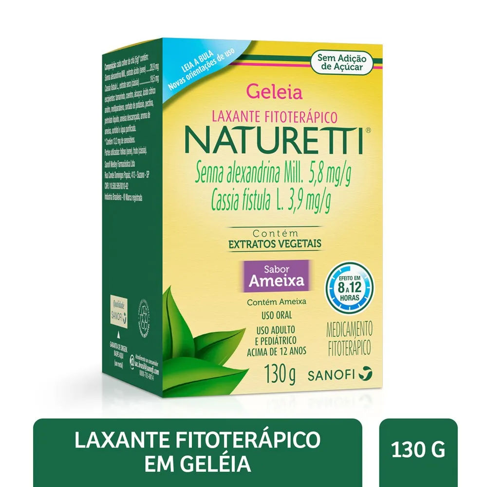 Laxante Fitoterápico Naturetti Geleia Sabor Ameixa 130g Hypera Pharma