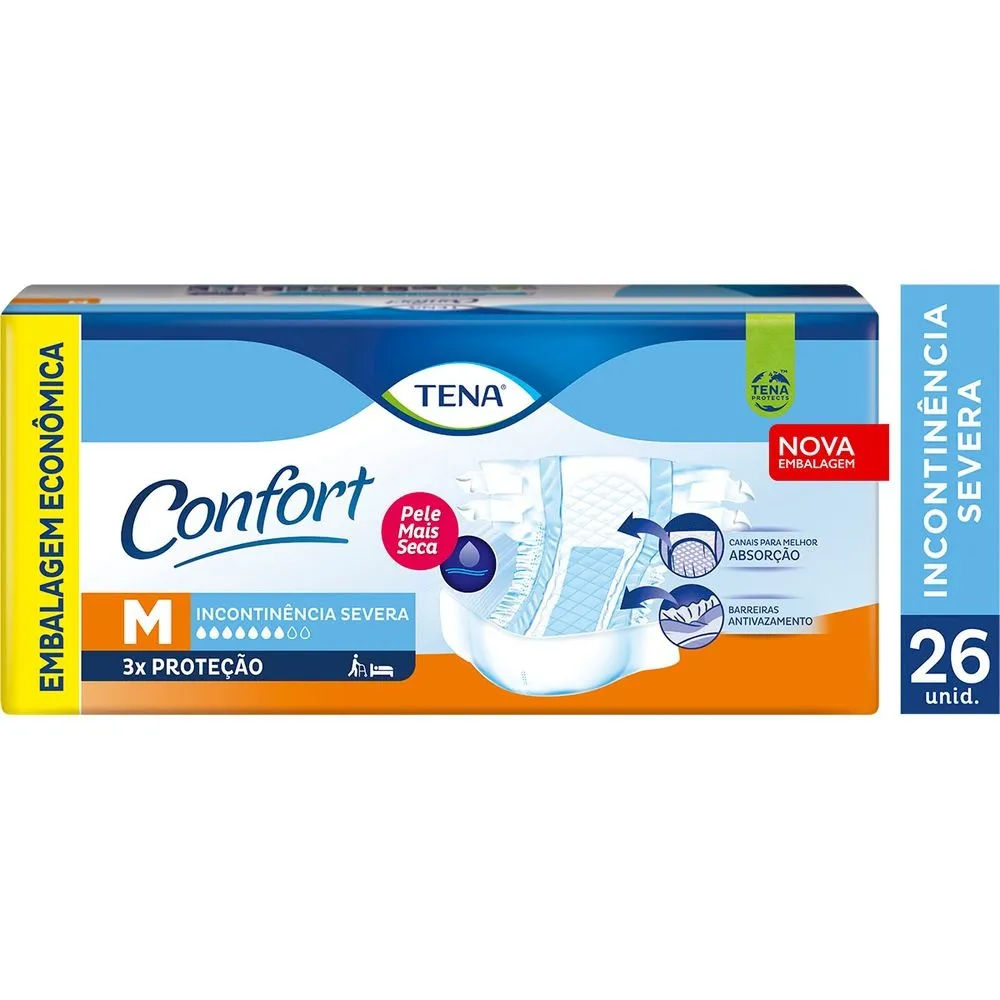 Fralda Geriátrica Tena Confort M 26 Unidades