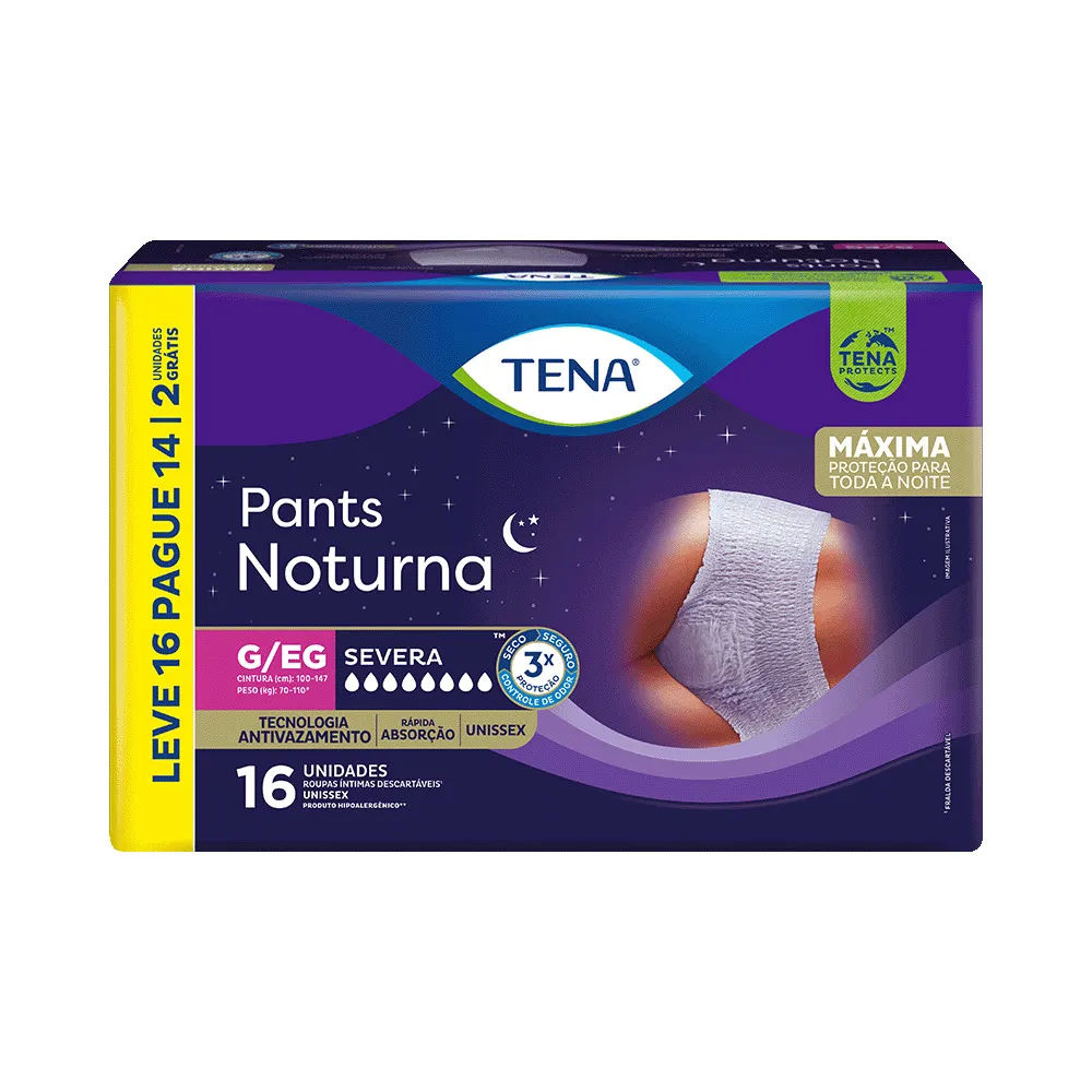 Roupa Íntima Tena Pants Noturna G/eg 14 unidades