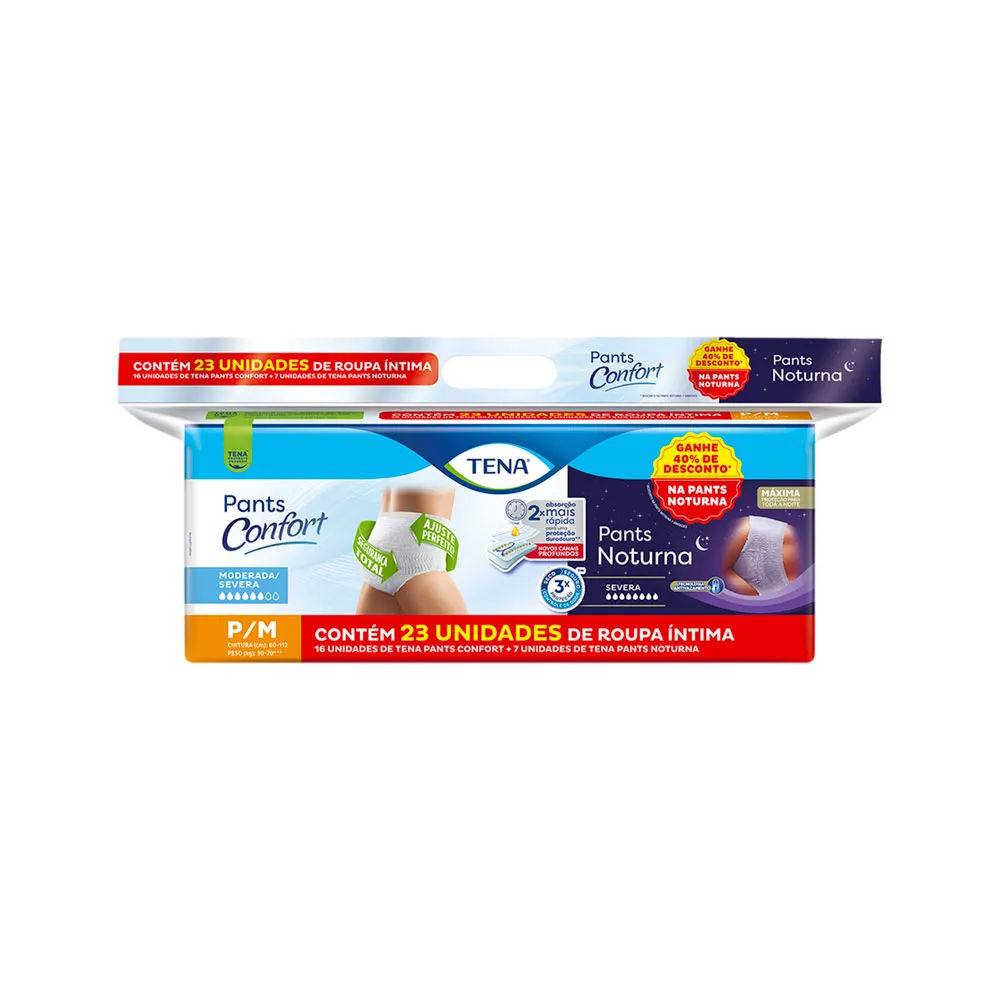 Kit Roupa Íntima Confort P/M 16U + Roupa Íntima Noturna P/M 7U