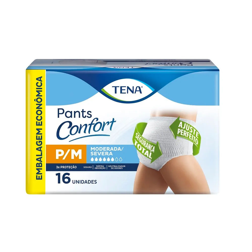 Roupa Íntima Tena Pants Confort Descartável P/m Com 16 Unidades