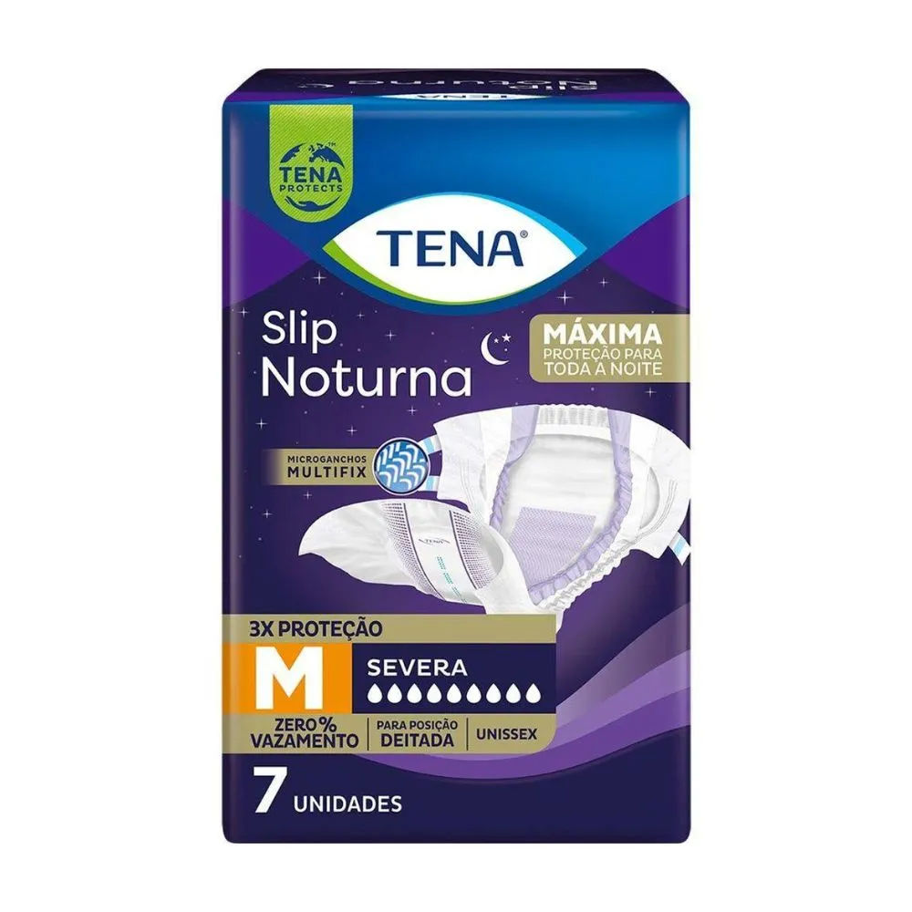 Fralda Tena Slip Noturna Com 7 Unidades Tamanho M
