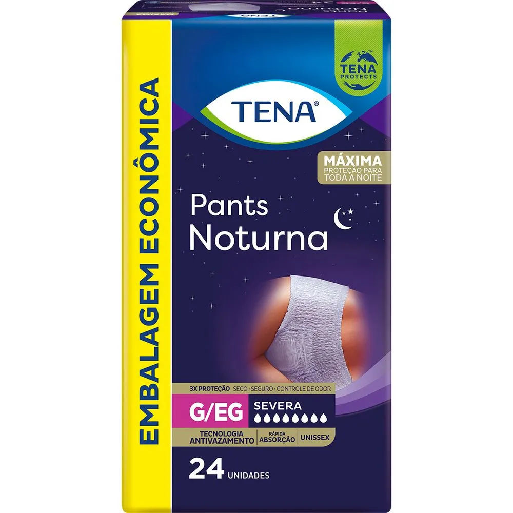 Roupa Íntima Tena Pants Noturna G/EG Embalagem Econômica 24 Unidades