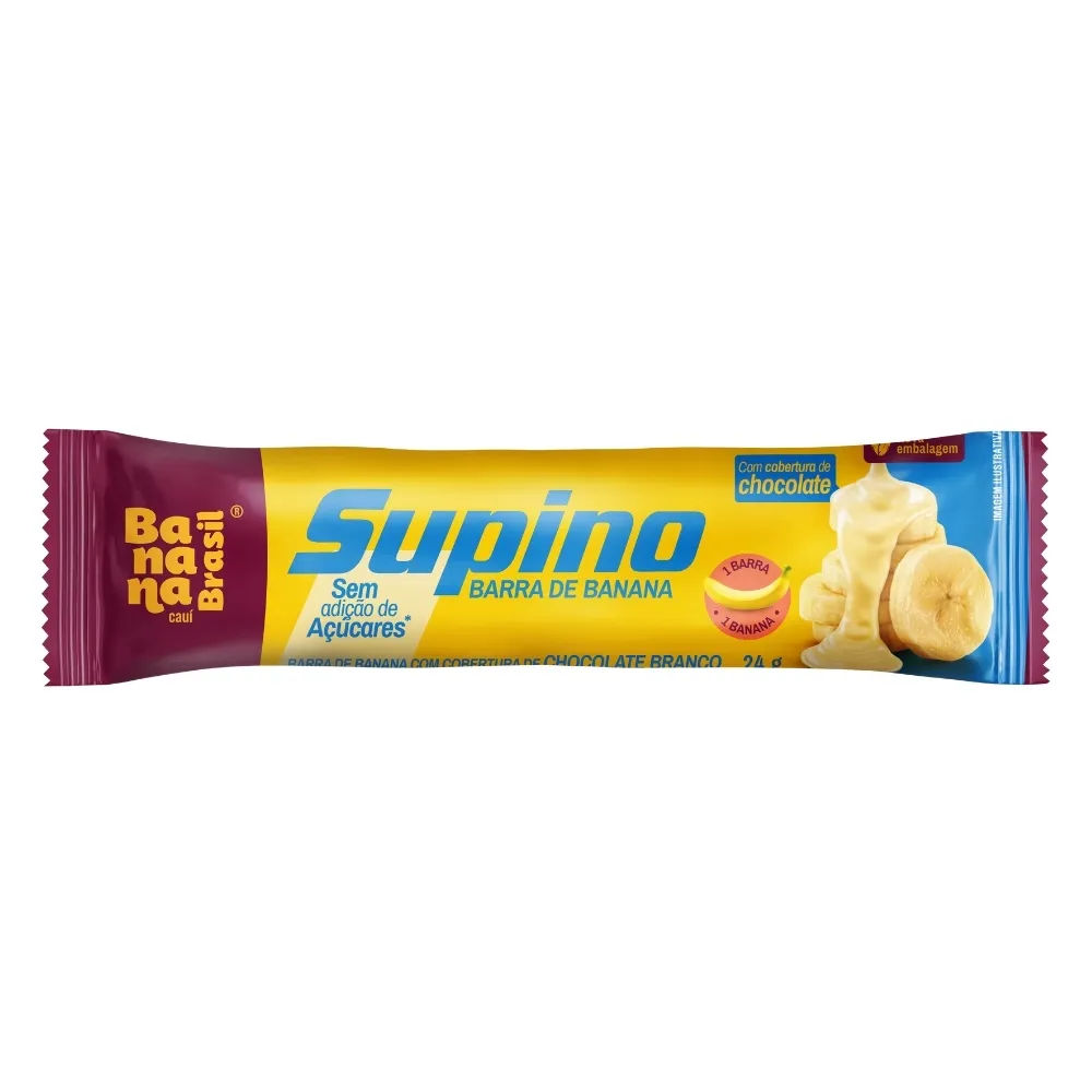 Barra De Banana Banana Brasil Supino Chocolate Branco 24g