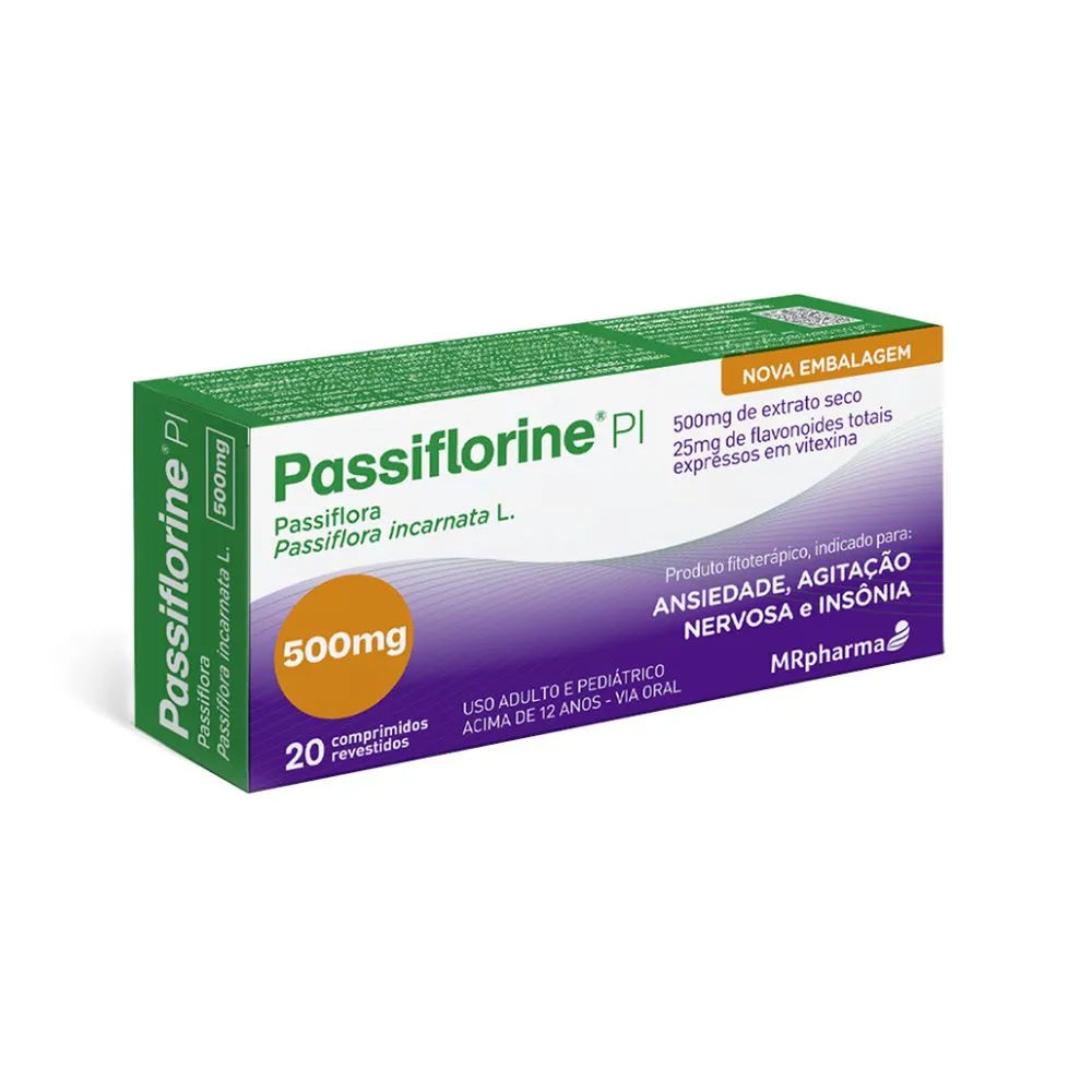Passiflorine Pi 500mg 20 Comprimidos Revestidos Biochimico