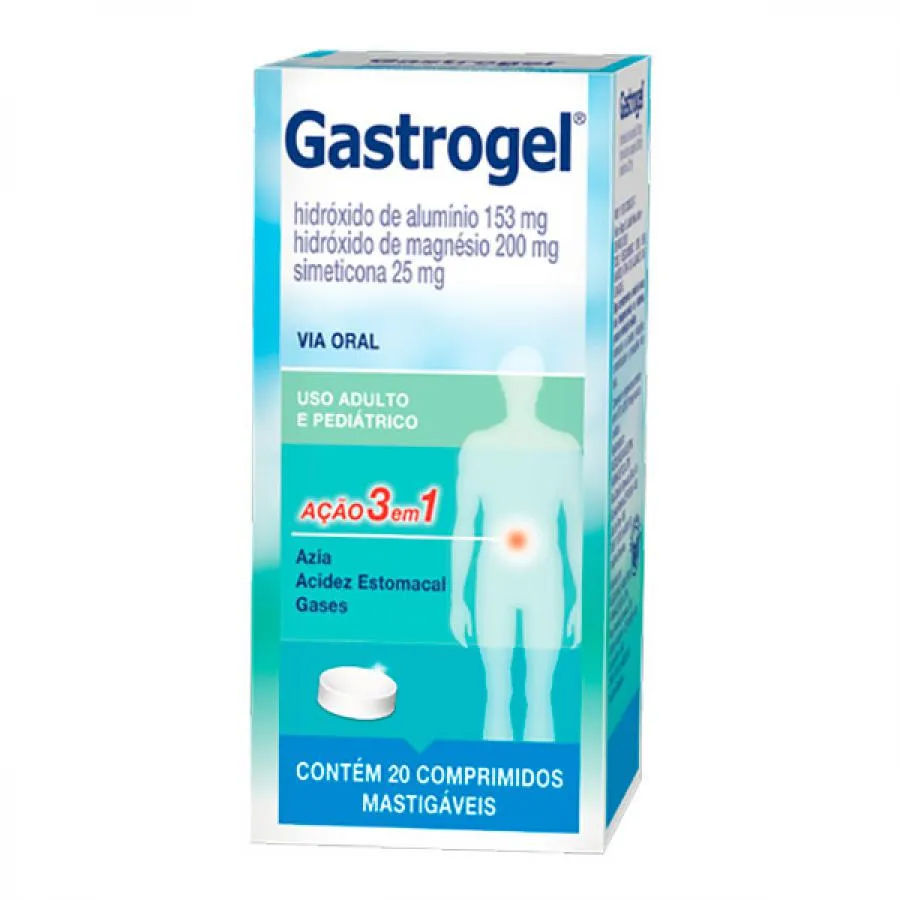 Gastrogel Com 20 Comprimidos Mastigáveis