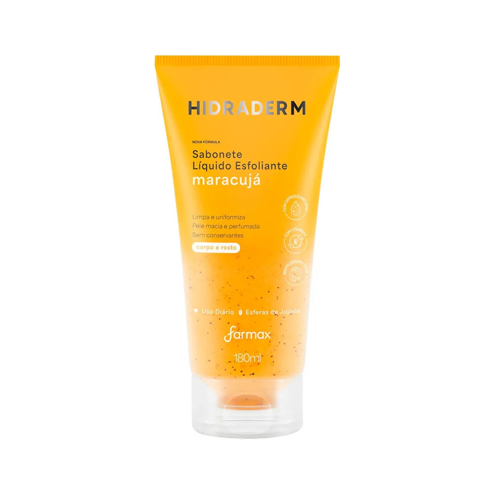 Sabonete Líquido Esfoliante Corporal Hidraderm Maracujá 180ml