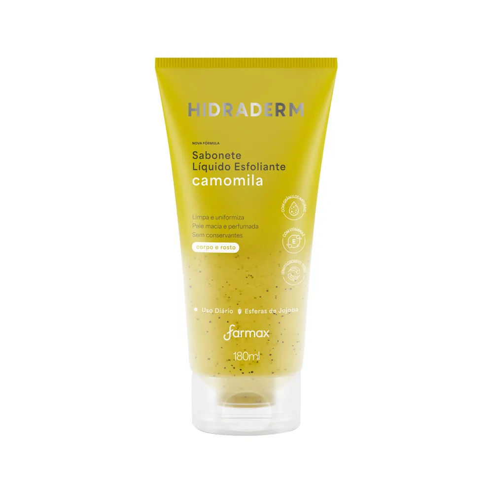 Sabonete Líquido Esfoliante Corporal Hidraderm Camomila 180ml