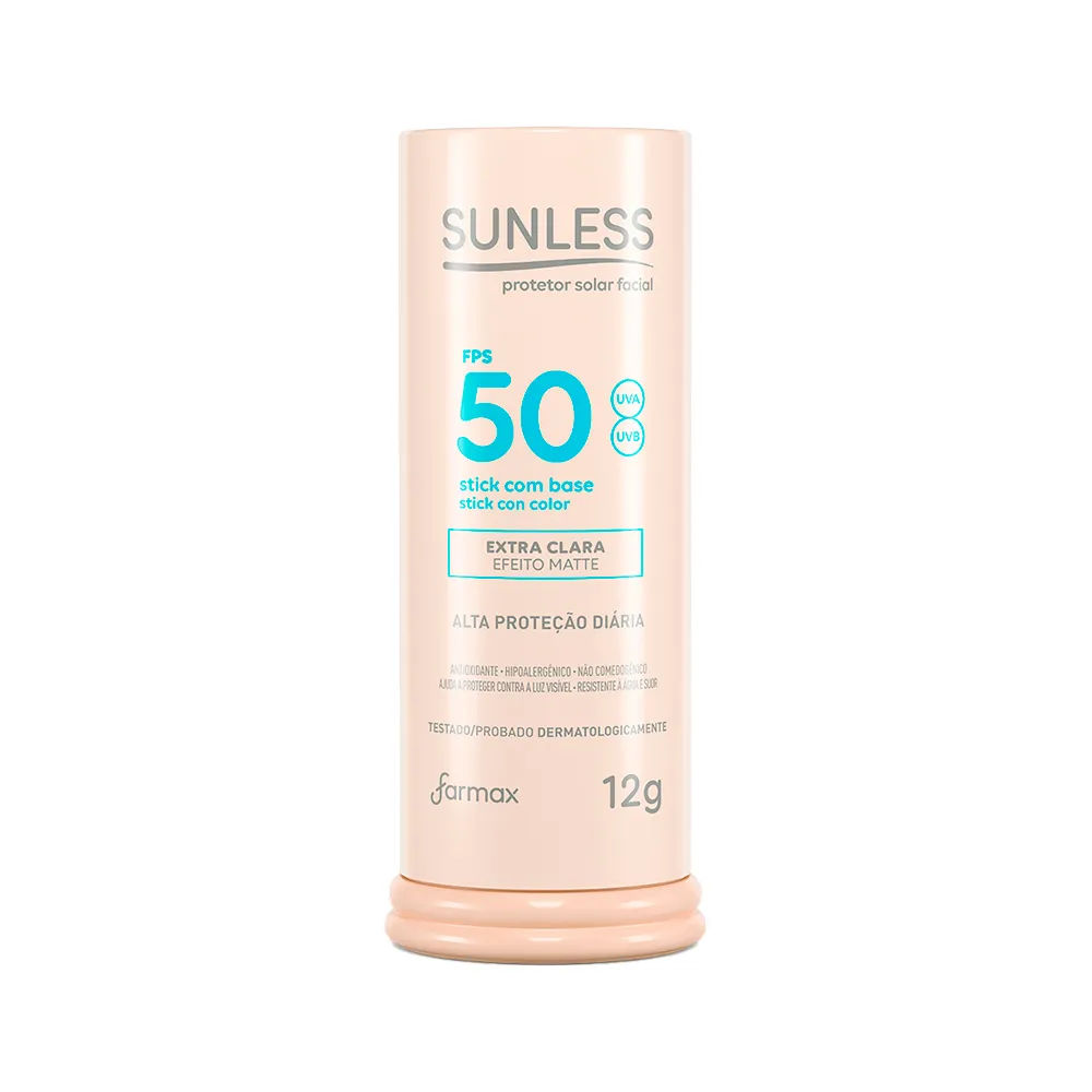 Protetor Solar Stick Sunless Com Base Extra Clara 12g