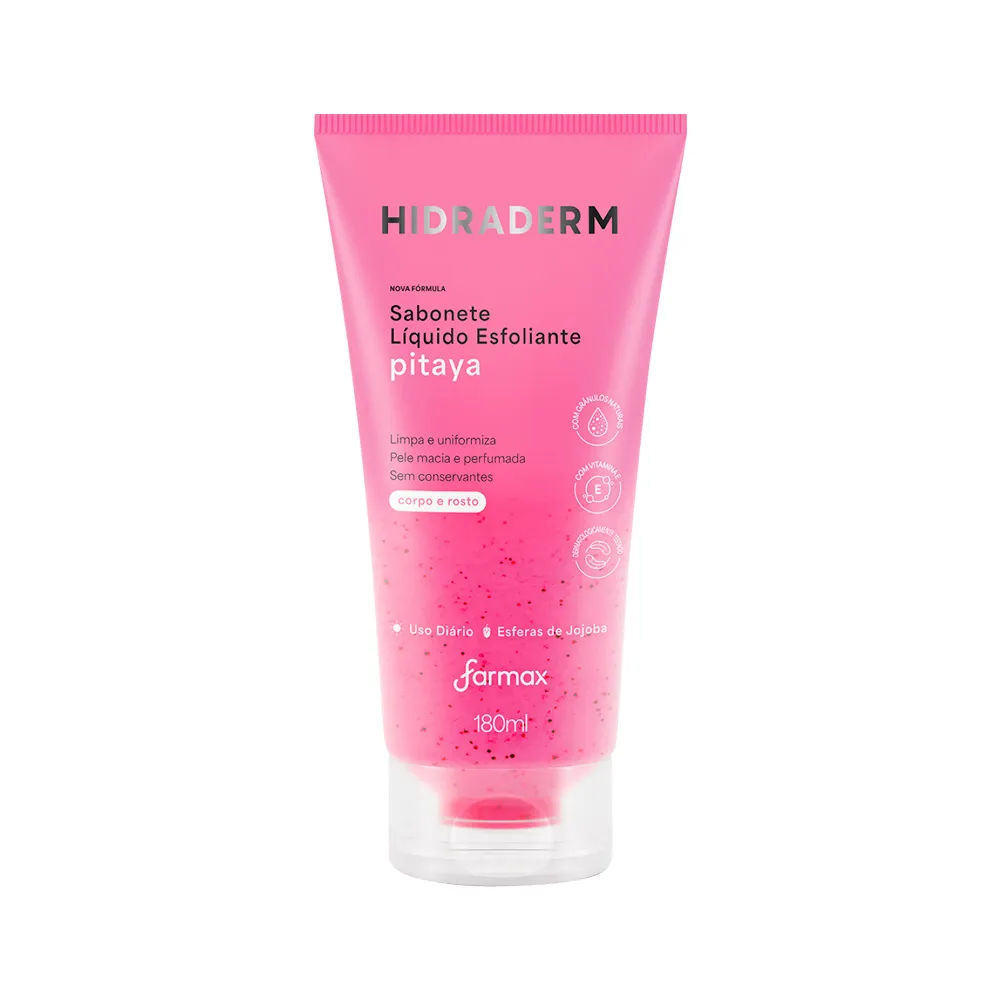 Sabonete Liquido Esfoliante Hidraderm Pitaya 180ml