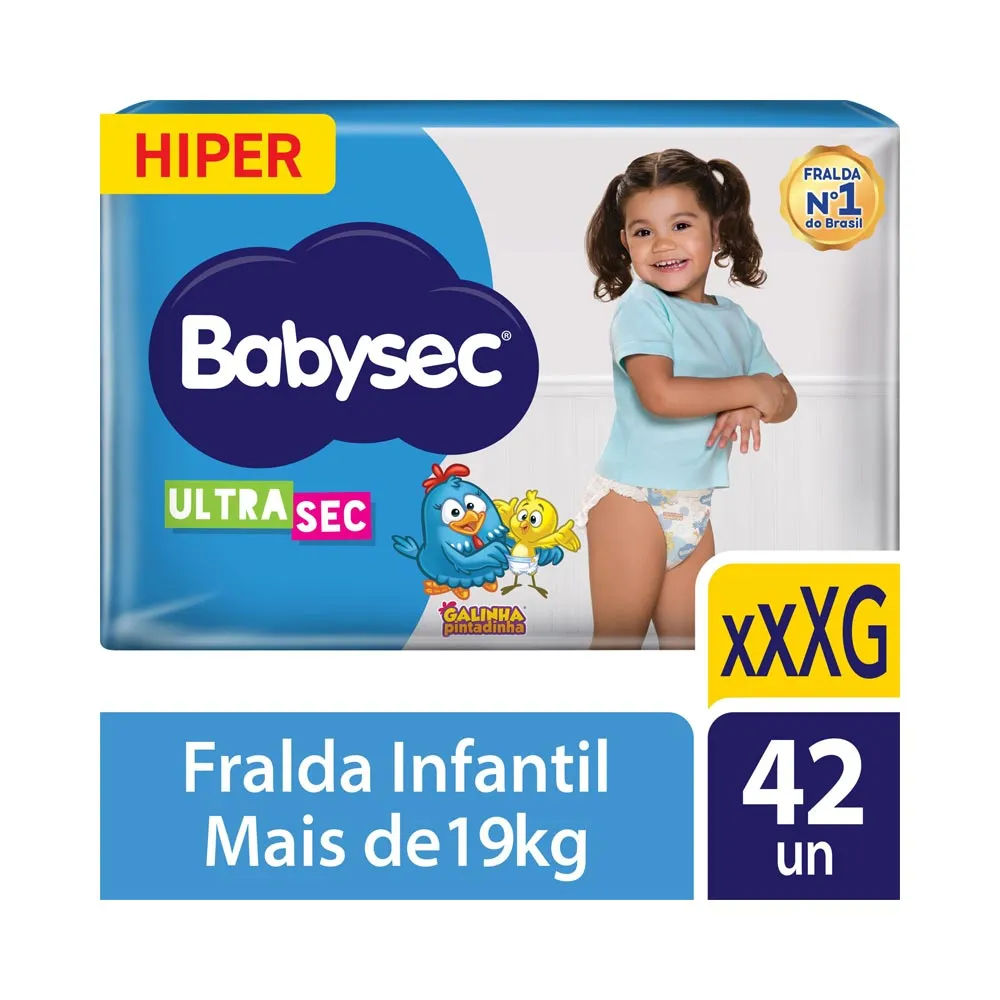 Fralda Babysec Galinha Pintadinha 42 unidades