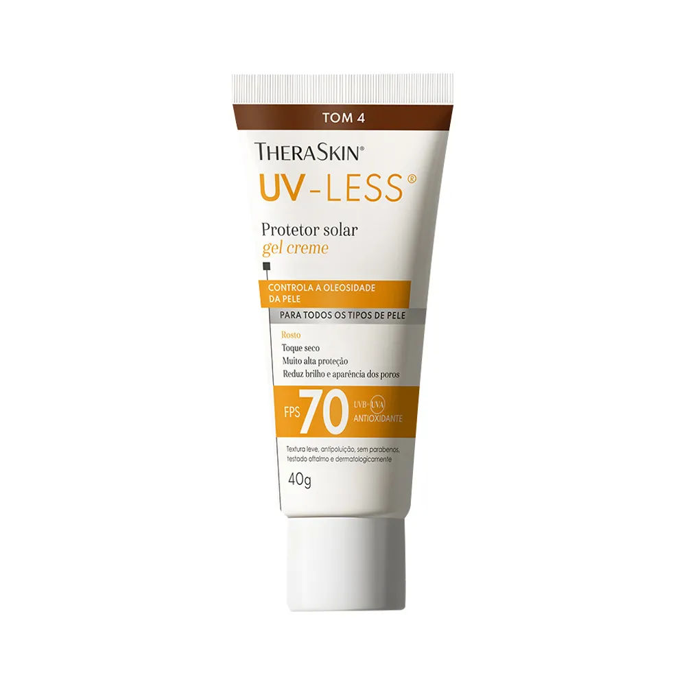Protetor Solar Theraskin Uv-less Fps70 Gel Creme Tom 4 40gr