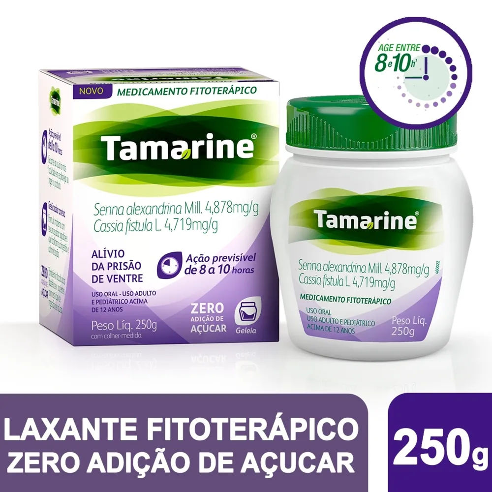 Laxante Fitoterápico Tamarine Geléia Zero Açúcar 250g Hypera Pharma