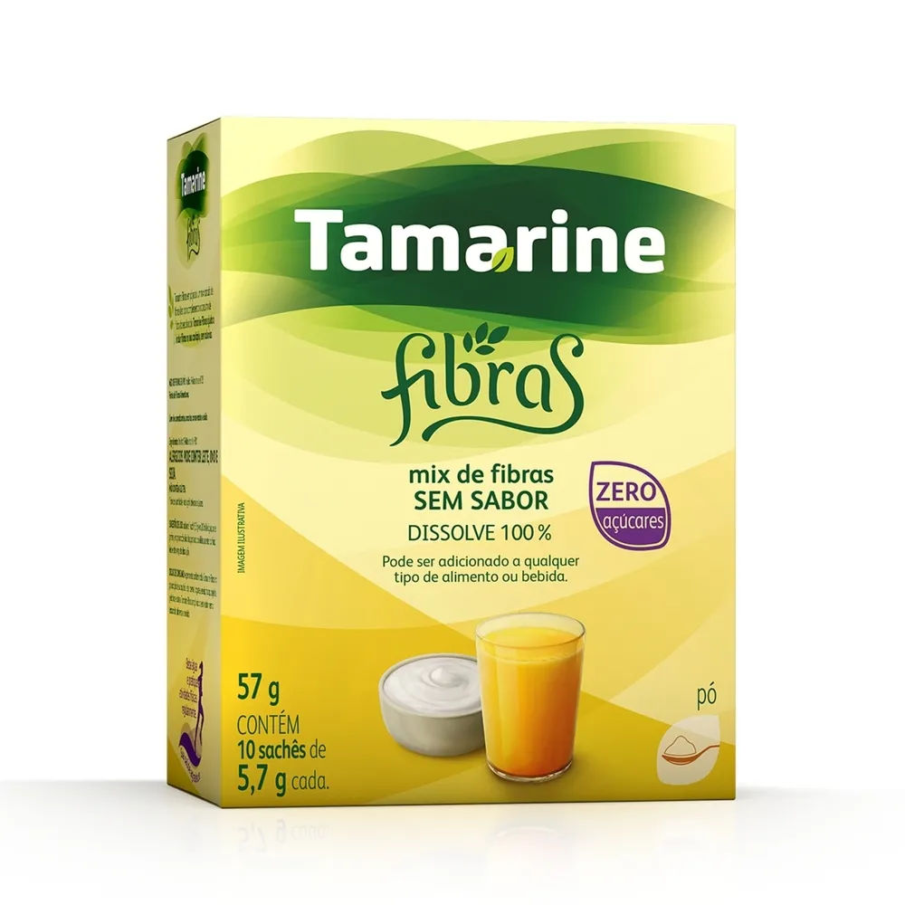 Tamarine Fibras Em Pó Sem Sabor 10 Sachês 5,7g Cada Hypera Pharma