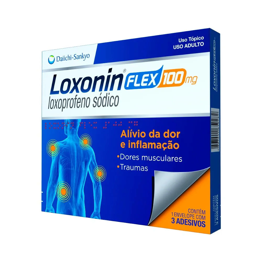 Loxonin Flex 100mg 3 Adesivos Sankyo