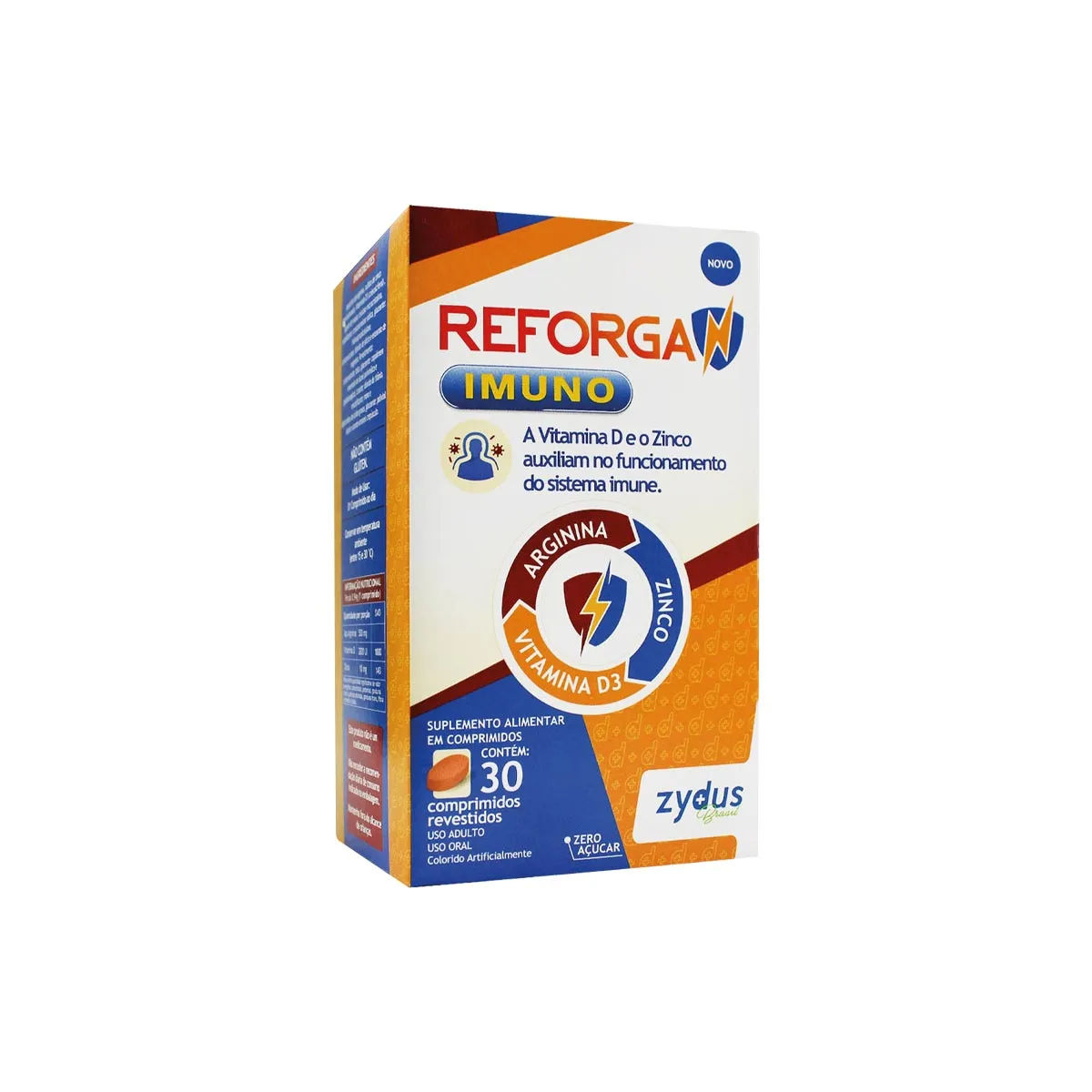Suplemento Alimentar Reforgan Imuno 30 Comprimidos Revestidos Zydus