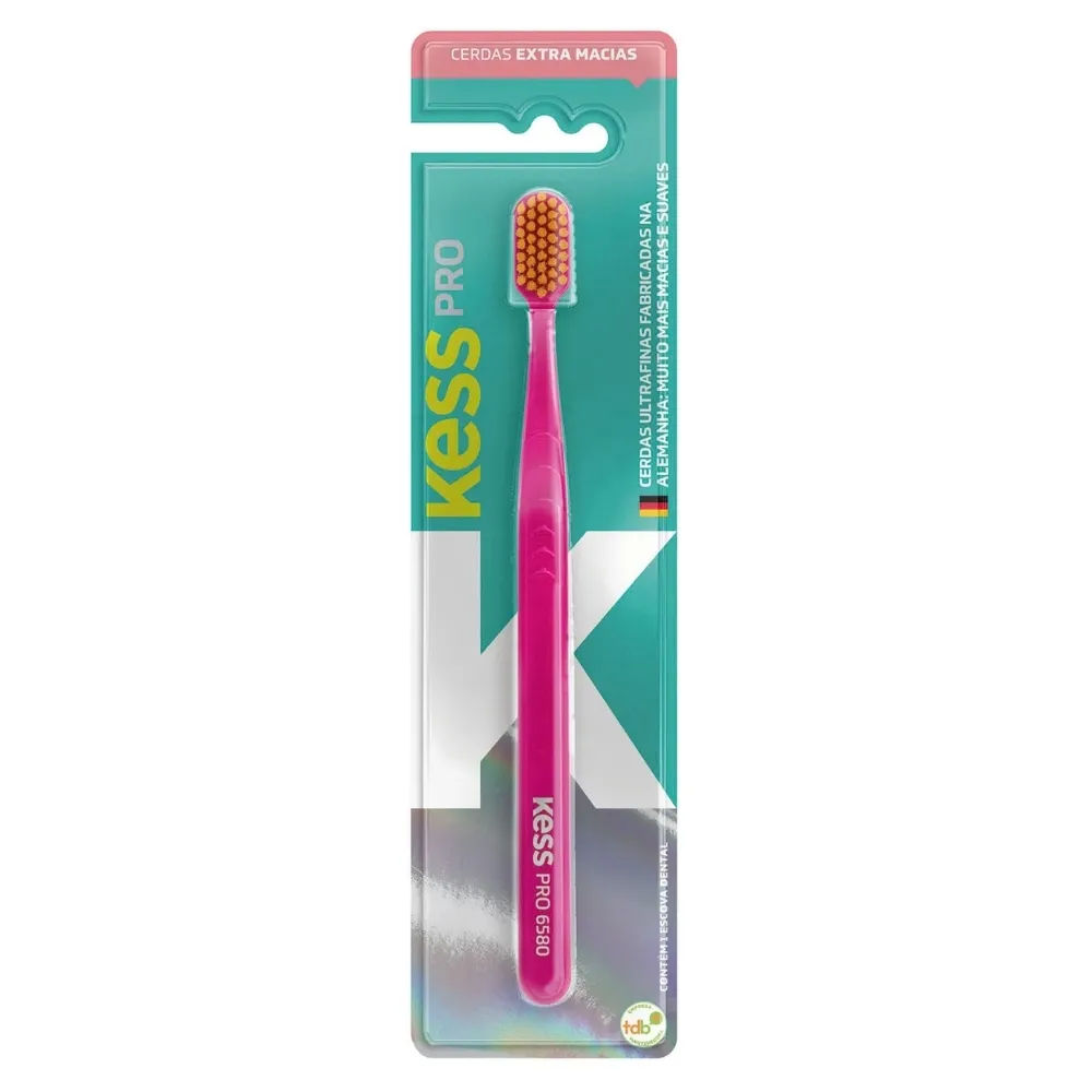 Escova Dental Kess Pro Extra Macia 1 unidade + Capa Protetora
