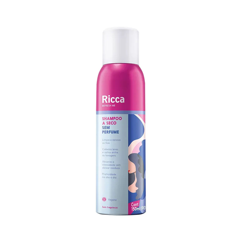 Shampoo A Seco Ricca Refresh Me Sem Perfume 150ml