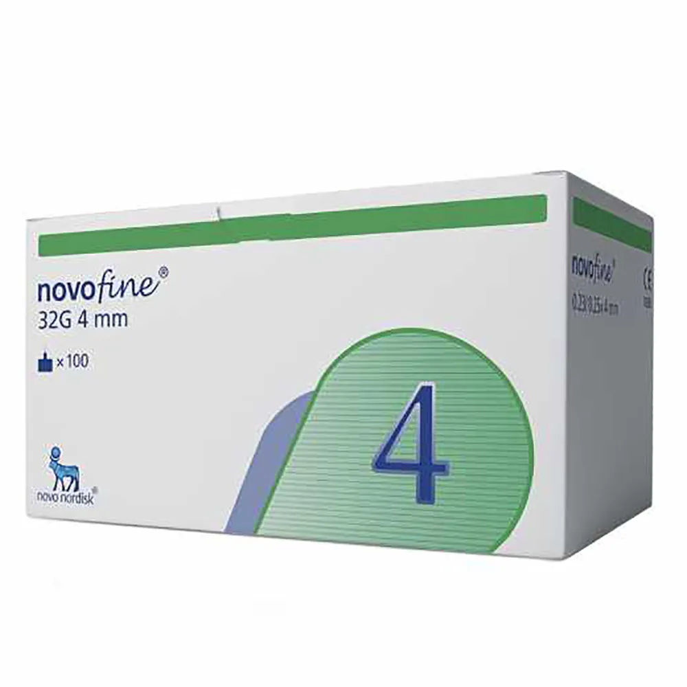 Agulha para Caneta Novofine Tip ETW 4mm 100 Unidades Novo Nordisk