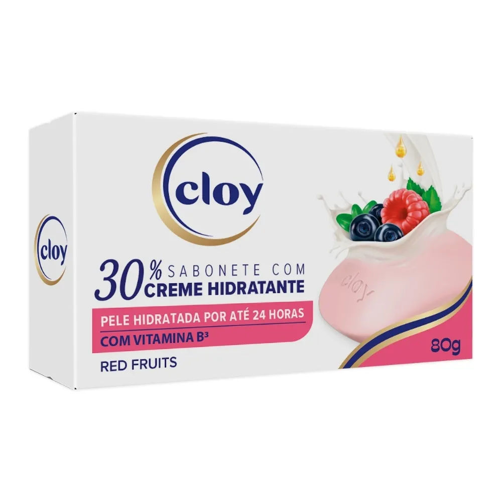 Sabonete Cloy 80g Ultra Hidratante Red Fruits