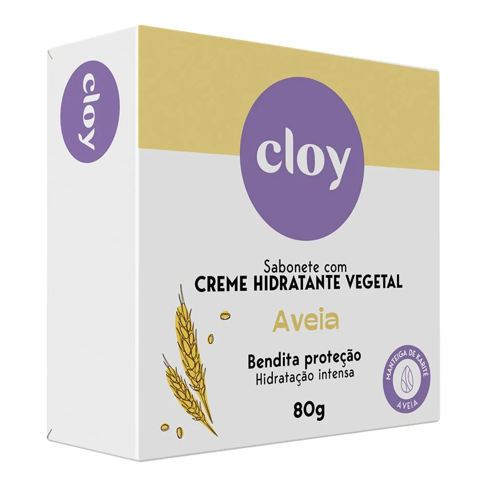 Sabonete Cloy 80g Hidratante Vegetal Aveia