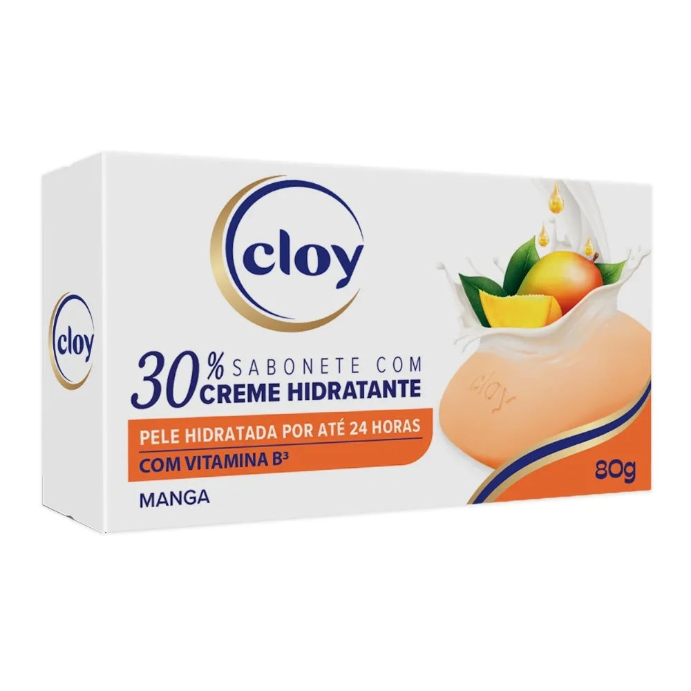 Sabonete Com Creme Hidratante Cloy Manga 80g