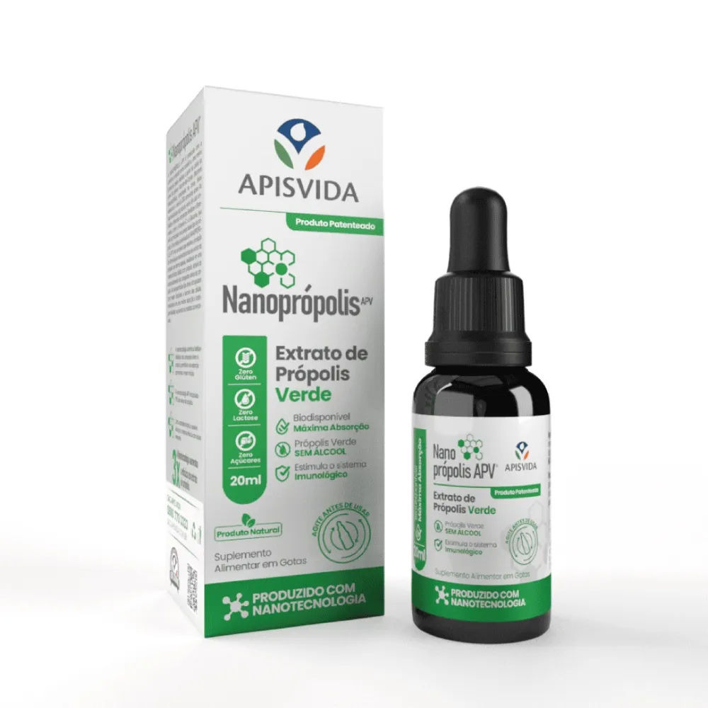 Extrato de Própolis Verde Apisvida Gotas 20ml