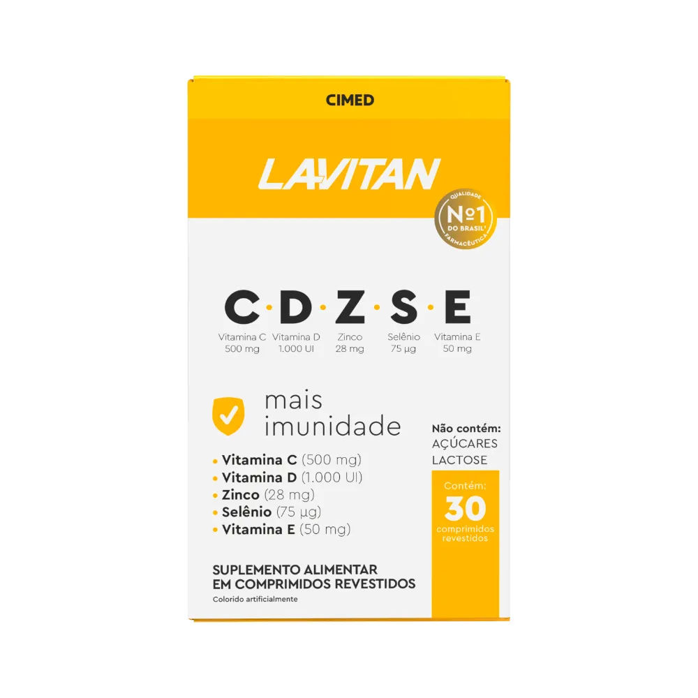 Suplemento Alimentar Lavitan Imunidade Cdzse Com 30 Comprimidos