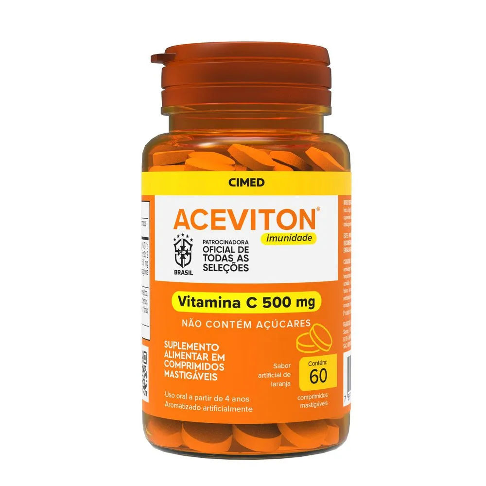 Vitamina C Aceviton 500mg Imunidade 60 Comprimidos
