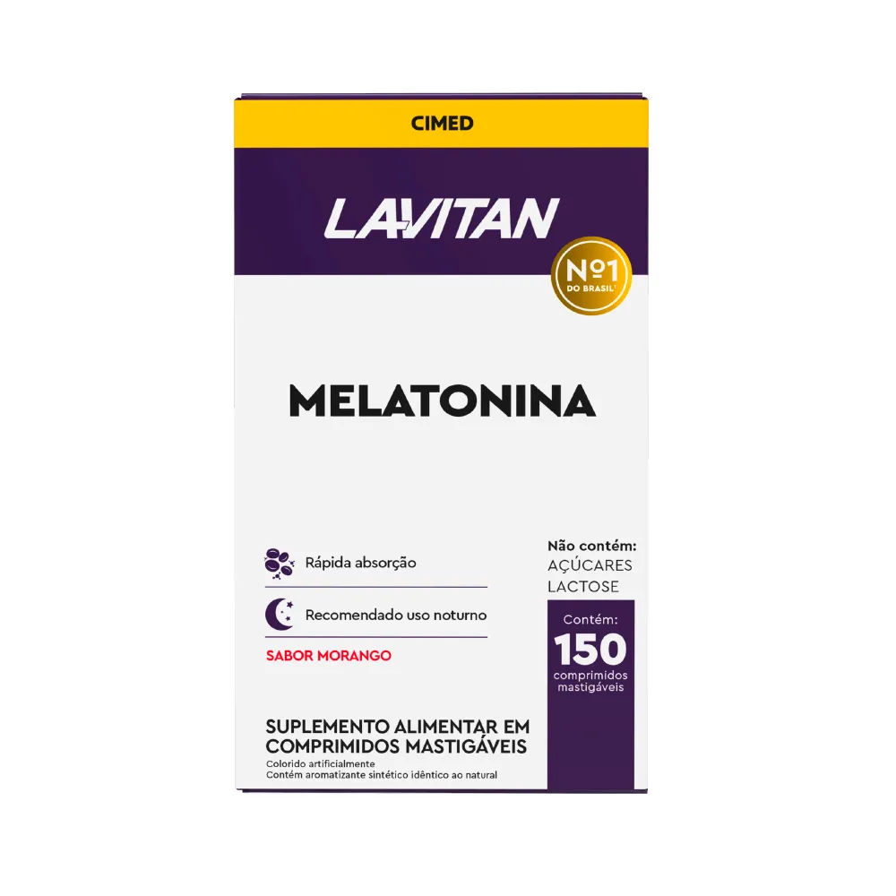 Lavitan Melatonina 150 Comprimidos Sabor Morango Cimed