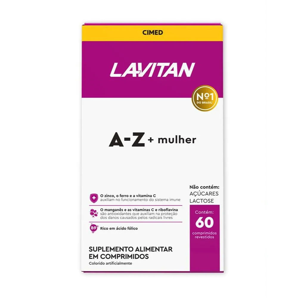 Suplemento Alimentar Lavitan Az Mulher Com 60 Comprimidos
