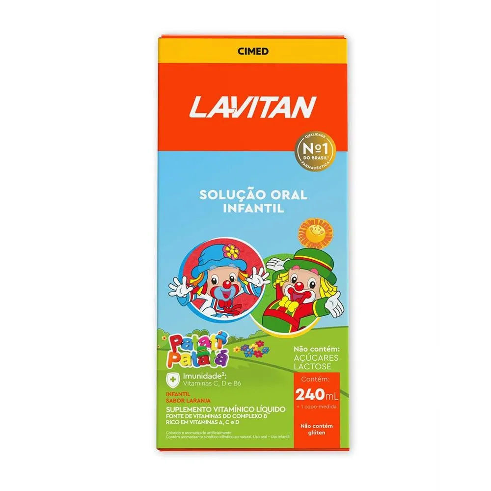 Vitamina Infantil Lavitan Solução Oral Laranja Patati Patatá 240mL