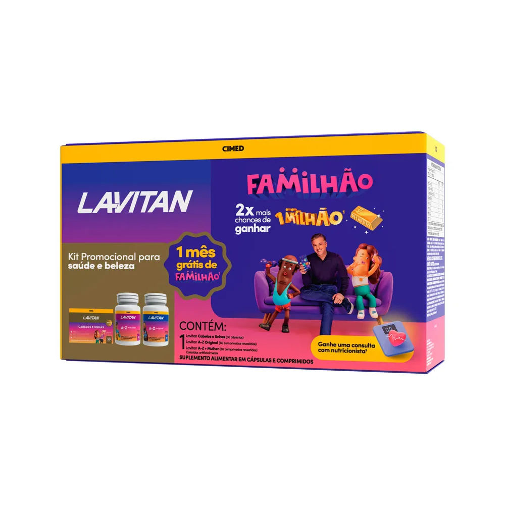 Kit Lavitan Familião A-Z Original + A-Z Mulher + Cabelos e Unhas Cimed