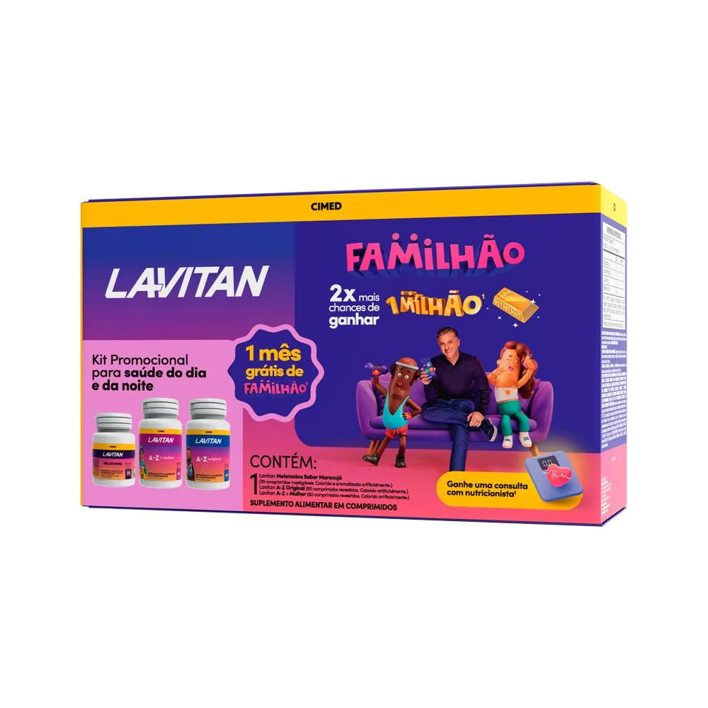 Kit Lavitan Familião A-Z Original + A-Z Mulher + Melatonina Cimed
