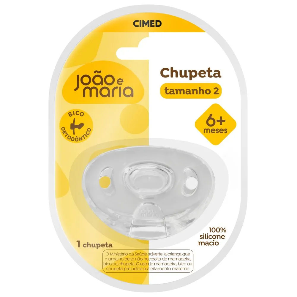 Chupeta João e Maria 100% De Silicone Tamanho 2